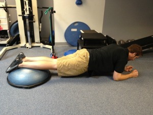 BOSU modified plank