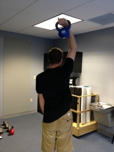 Kettlebell overhead lift