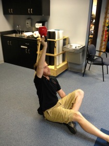Turkish getup with kettlebell