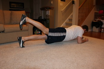 Plank with leg lift