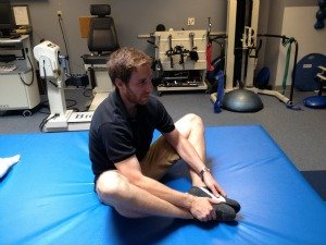 Hip adductor stretch