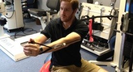 Seated rotation on exercise ball