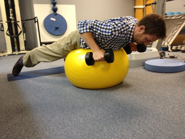 Prone Row On Ball