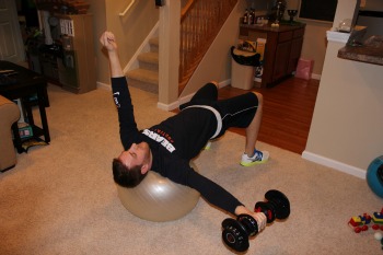 Bridge on stability ball with weight pass