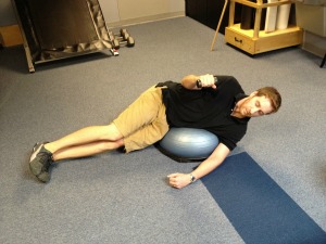 BOSU shoulder external rotation