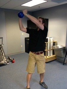 Kettlebell squat with rotation