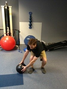 Medicine ball squat