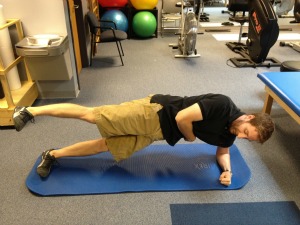 Side plank with leg raise