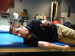 Sidelying shoulder external rotation